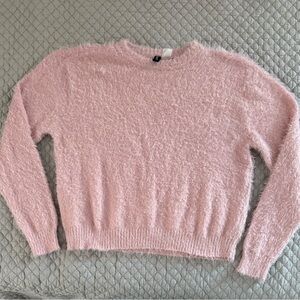 Women's Pink Fuzzy Sweater